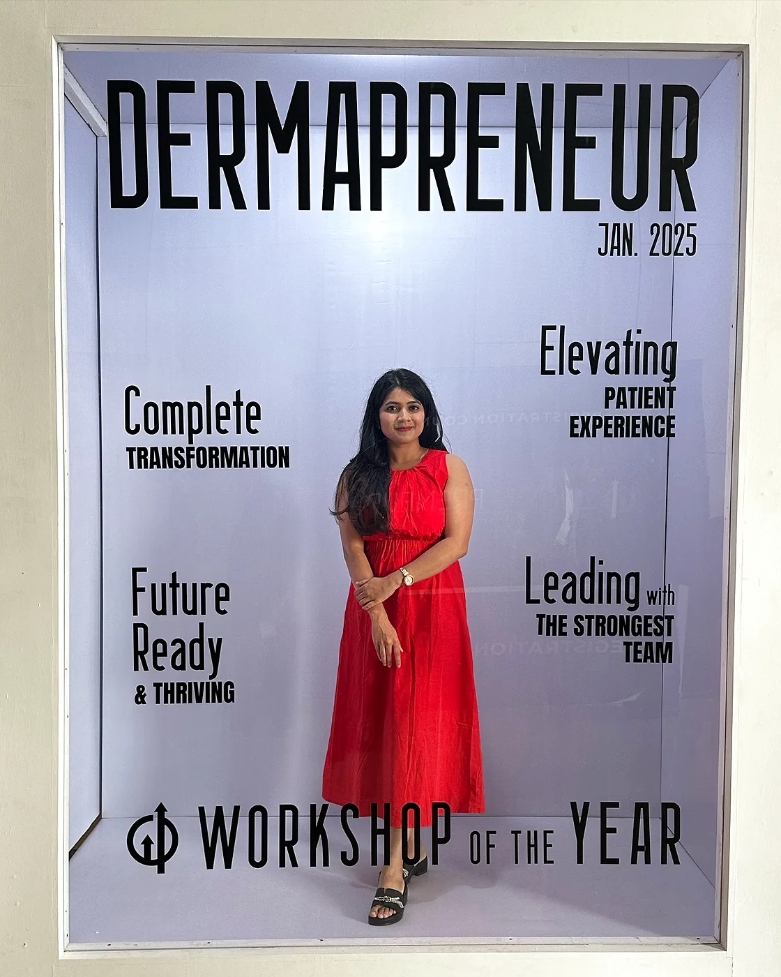 Dr Mitali Pardhi teaching at the Dermapreneur workshop